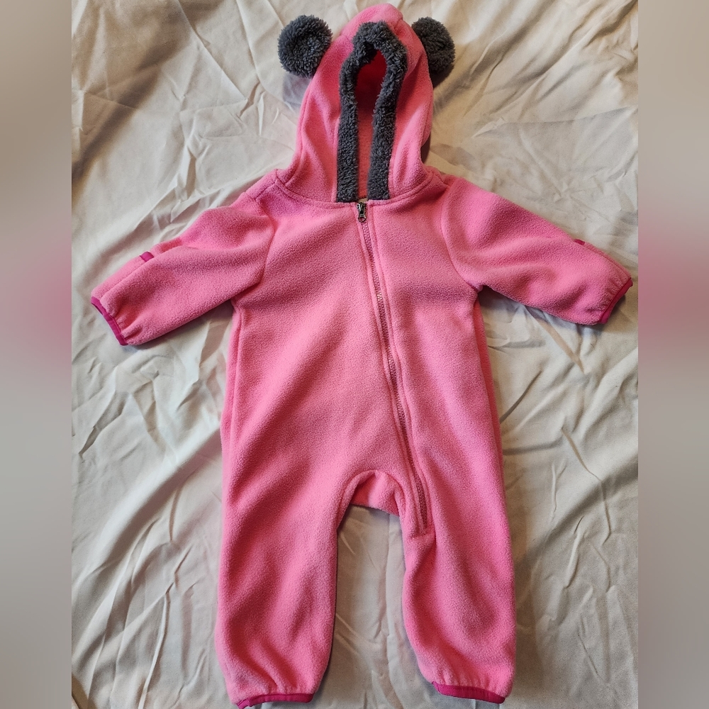 NWOT Fleece onesie with hood
